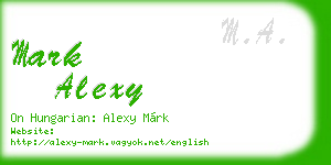 mark alexy business card